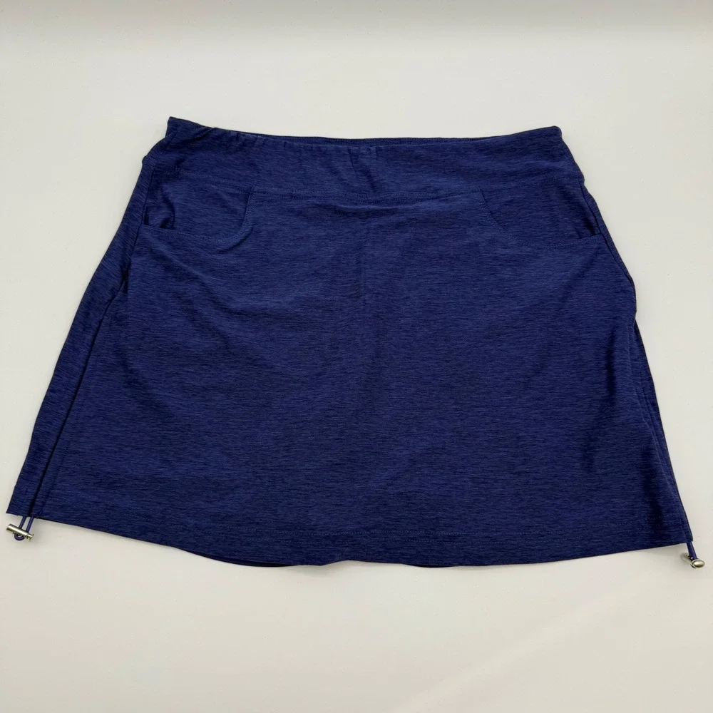 PGA TOUR Women's Golf Skort Small navy blue stretch pull on Athletic Performance